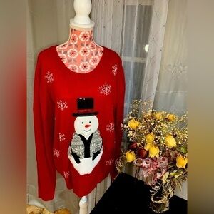 Karen Scott Snowman Sweater